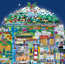 Load image into Gallery viewer, Planet Plymouth Christmas Card Detail
